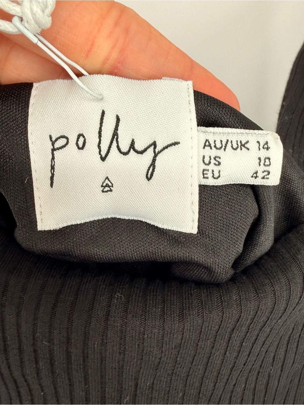 NWT Princess Polly Ribbed Black One-Piece Bodysuit Size 10 - Picture 4 of 7